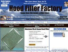 Tablet Screenshot of hoodfilterfactory.com